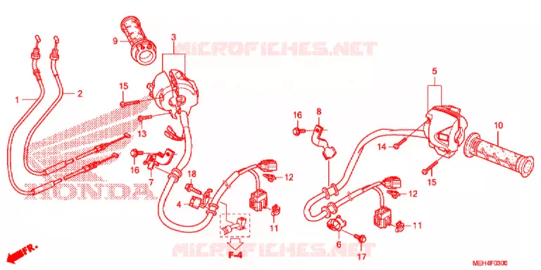 COMMODO - LEVIER - CABLE Honda MOTO 700 DN01 2009  NSA700A9