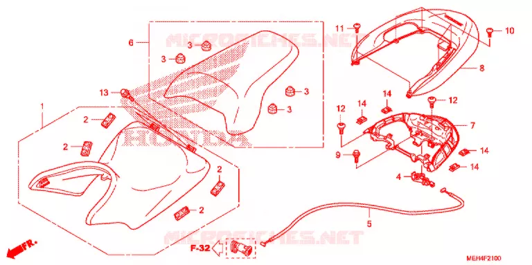 SELLE Honda MOTO 700 DN01 2009  NSA700A9