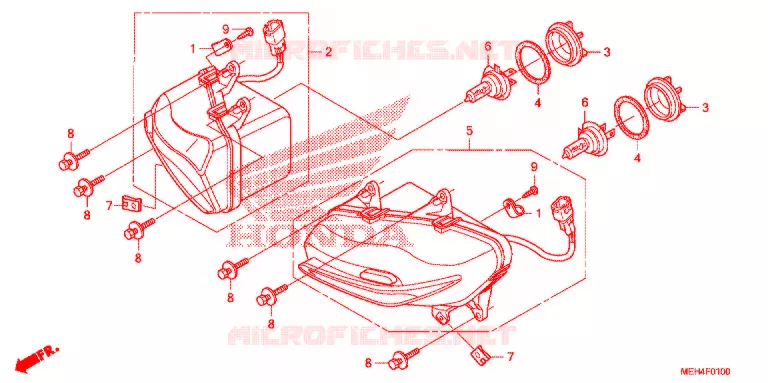 PHARE Honda MOTO 700 DN01 2009  NSA700A9