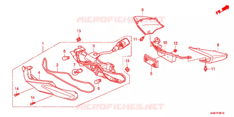 FEUX ARRIERE Honda SCOOTER 110 DIO 2016  NSC110CBFF