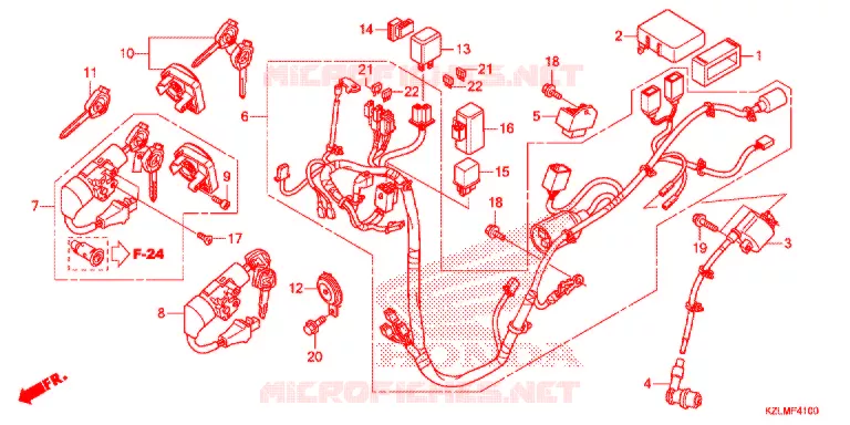 FAISCEAU DES FILS Honda SCOOTER 110 SPACY 2012  NSC110CSD