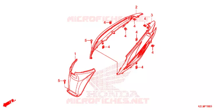 CARENAGE ARRIERE Honda SCOOTER 110 SPACY 2014  NSC110CSE