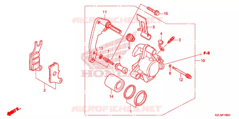 ETRIER DE FREIN AVANT Honda SCOOTER 110 SPACY 2014  NSC110CSE