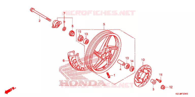 ROUE AVANT Honda SCOOTER 110 SPACY 2014  NSC110CSE