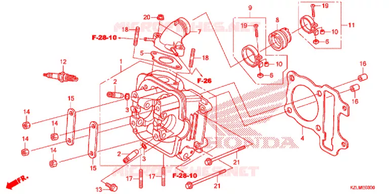 CULASSE Honda SCOOTER 110 SPACY 2015  NSC110CSE