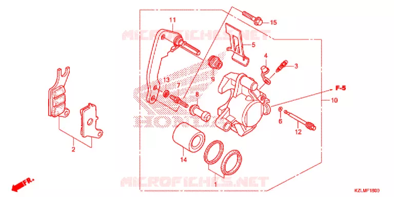ETRIER DE FREIN AVANT Honda SCOOTER 110 SPACY 2015  NSC110CSE