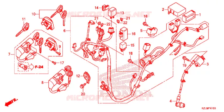 FAISCEAU DES FILS Honda SCOOTER 110 SPACY 2015  NSC110CSE