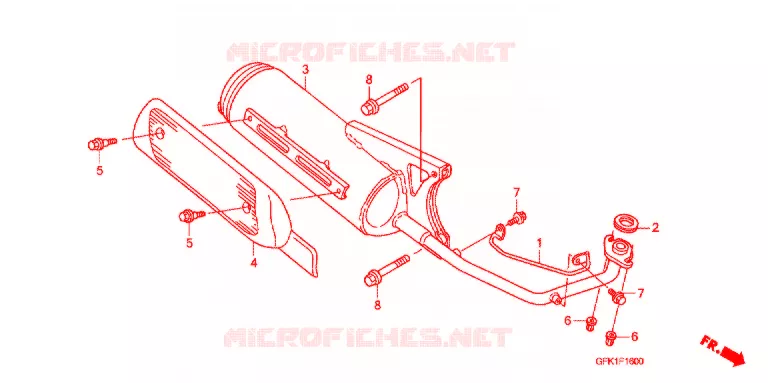 SILENCIEUX D'ECHAPPEMENT (NSC50SH4/5/6/7) Honda SCOOTER 50 DIO 2005  NSC50SH5