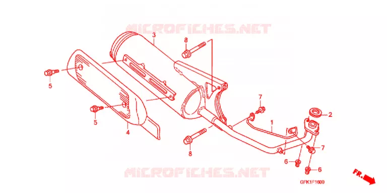 SILENCIEUX D'ECHAPPEMENT (NSC50SH4/5/6/7) Honda SCOOTER 50 DIO 2007  NSC50SH7