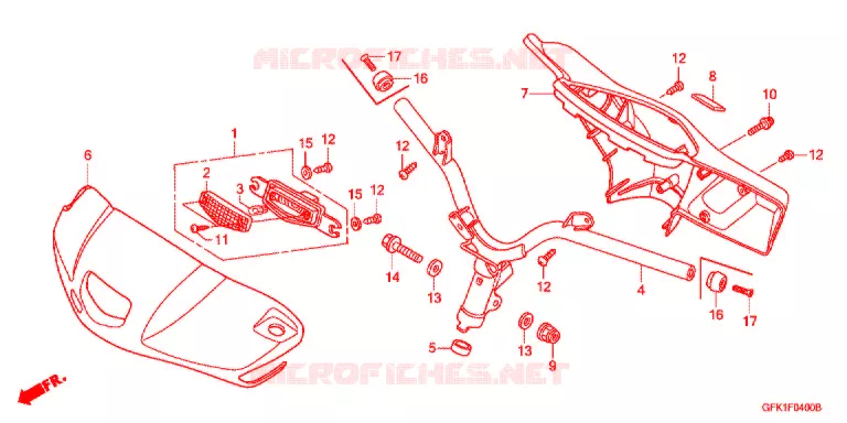 GUIDON Honda SCOOTER 50 DIO 2017  NSC50SHE