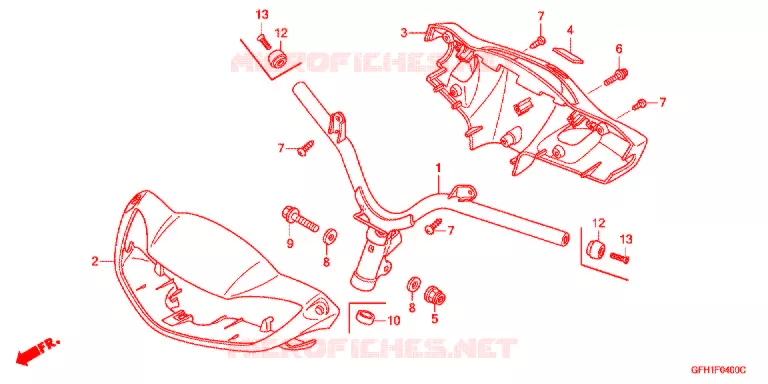GUIDON Honda SCOOTER 50 DIO 2010  NSK50SHA