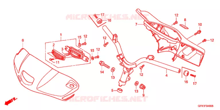 GUIDON Honda SCOOTER 50 DIO 2014  NSK50SHE