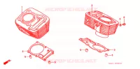 CYLINDRE pour Honda STEED 400 J/C de 2001