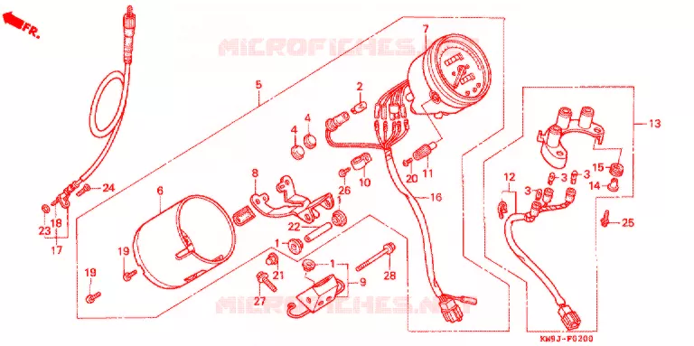 COMPTEUR Honda MOTO 400 STEED 1993  NV400CP_II
