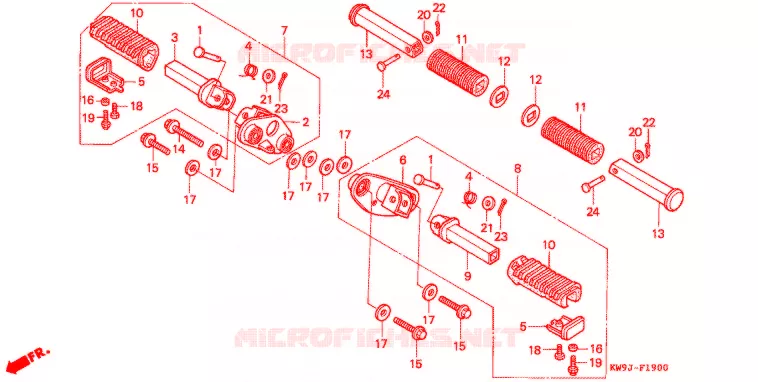 REPOSE PIED Honda MOTO 400 STEED 1993  NV400CP_II