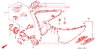 COUVERCLES LATERAUX pour Honda STEED 400 VLX Flat bar handle with speed warning light de 1994