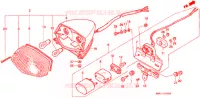 FEU ARRIERE pour Honda STEED 400 VLX Flat bar handle with speed warning light de 1994