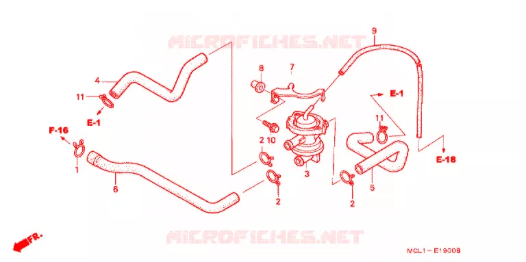 COMMANDE INJECTION D'AIR SOUPAPE (DCY-DC2) Honda MOTO 400 SHADOW 2001  NV400DC1