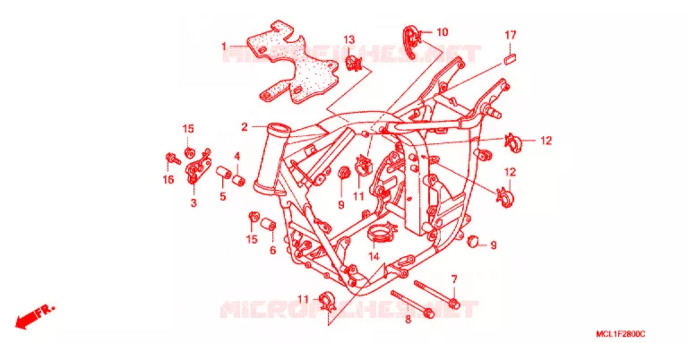 CADRE Honda MOTO 400 SHADOW 2000  NV400DCY