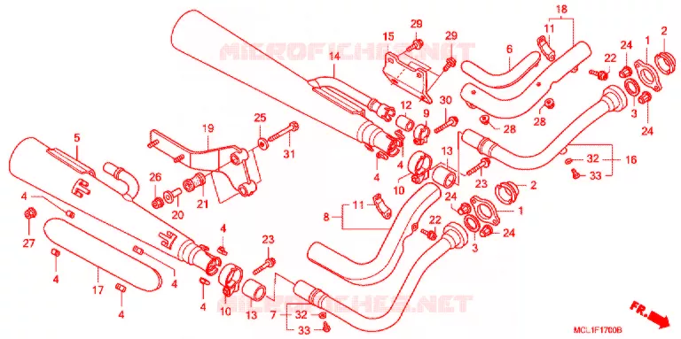SILENCIEUX D'ECHAPPEMENT (DCY-DC2) Honda MOTO 400 SHADOW 2000  NV400DCY