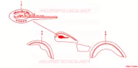 AUTOCOLLANTS pour Honda SHADOW 750 de 1997