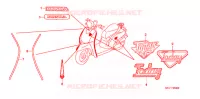 AUTOCOLLANTS pour Honda TODAY 50 de 2003