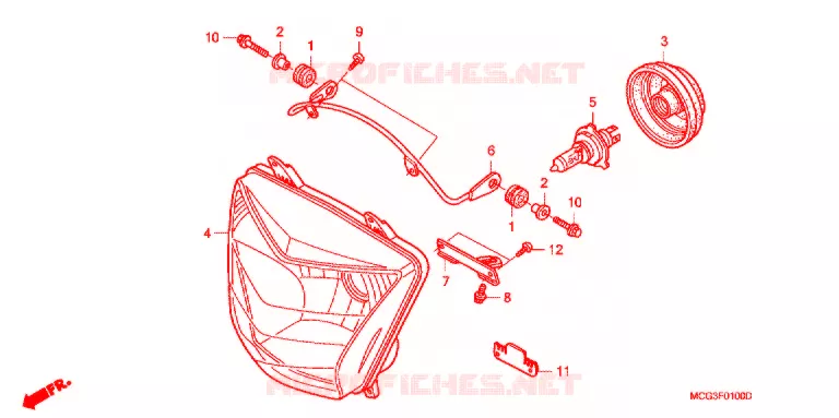 PHARE Honda MOTO 400 NX 2005  NX4005