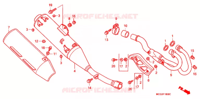 SILENCIEUX D'ECHAPPEMENT Honda MOTO 400 NX 2009  NX4008