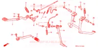 PEDALE pour Honda PACIFIC COAST 800 de 1989