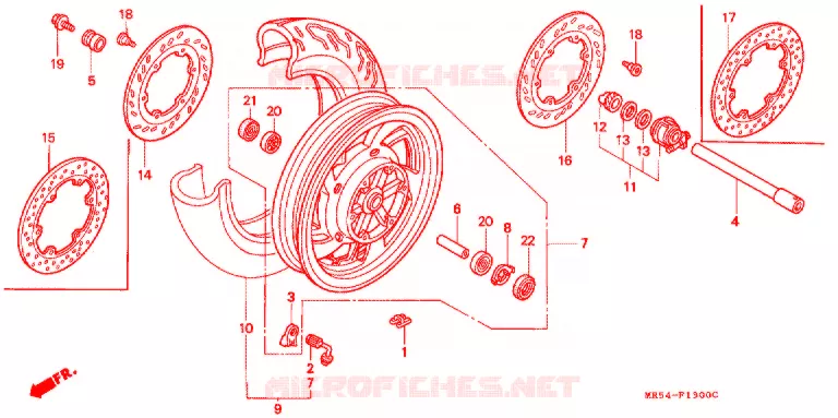 ROUE AVANT Honda MOTO 800 PC800 1989  PC800K