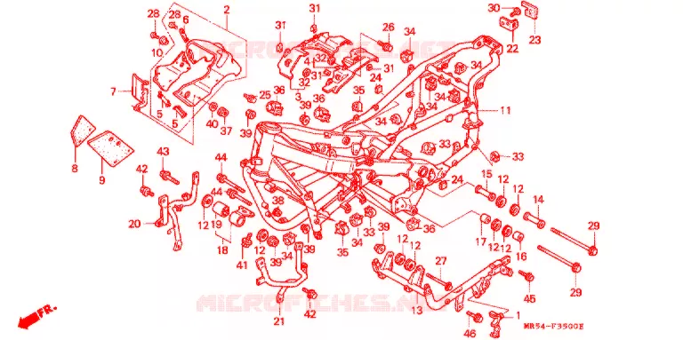 CADRE Honda MOTO 800 PC800 1989  PC800K