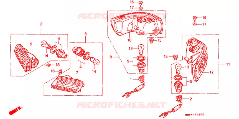 CLIGNOTANT Honda MOTO 800 PC800 1989  PC800K