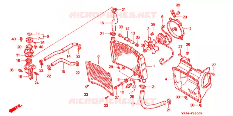 RADIATEUR Honda MOTO 800 PC800 1989  PC800K