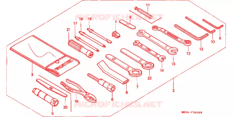 OUTIL Honda MOTO 800 PC800 1990  PC800L