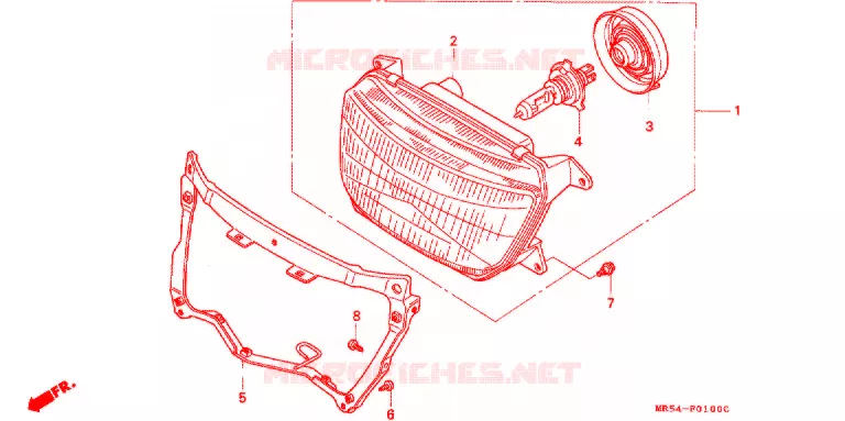PHARE Honda MOTO 800 PC800 1990  PC800L