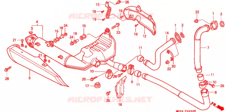 SILENCIEUX D'ECHAPPEMENT Honda MOTO 800 PC800 1990  PC800L