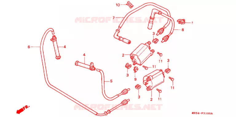 BOBINE D'ALLUMAGE Honda MOTO 800 PC800 1990  PC800L