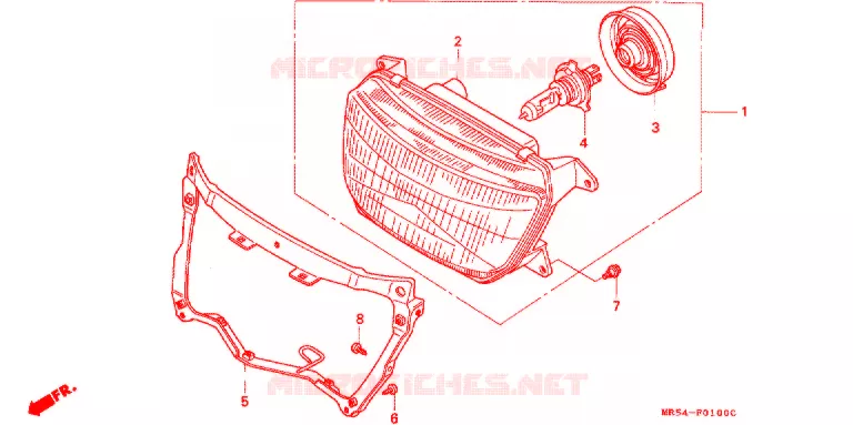 PHARE Honda MOTO 800 PC800 1990  PC800L