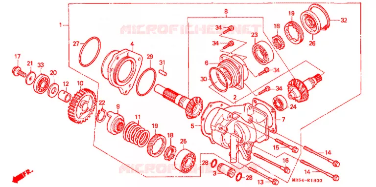 COUPLE CONIQUE Honda MOTO 800 PC800 1994  PC800R