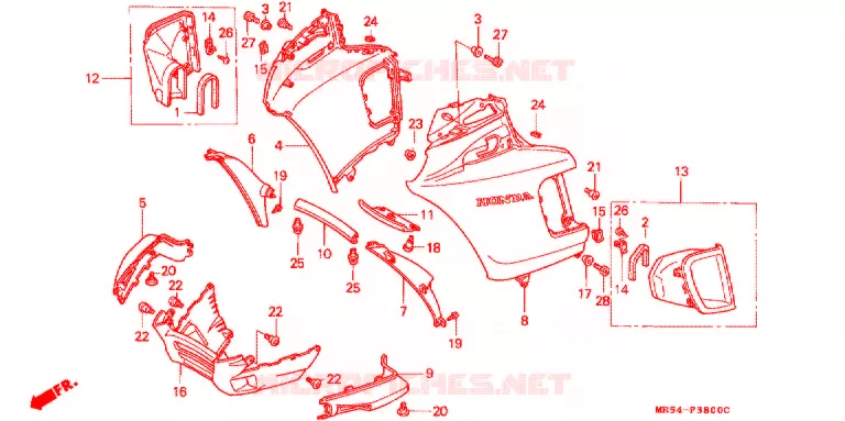 CARENAGE Honda MOTO 800 PC800 1995  PC800S