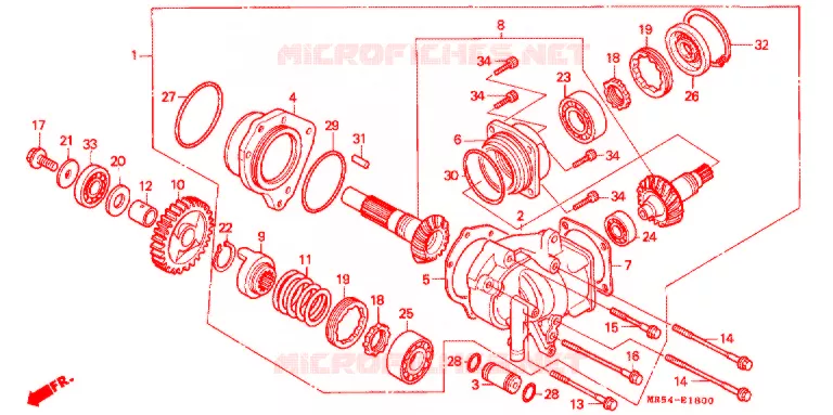 COUPLE CONIQUE Honda MOTO 800 PC800 1995  PC800S