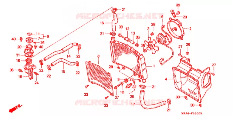 RADIATEUR Honda MOTO 800 PC800 1995  PC800S