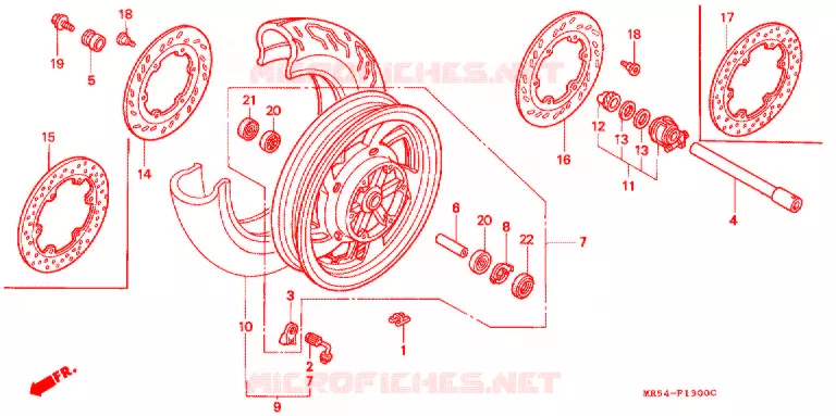 ROUE AVANT Honda MOTO 800 PC800 1997  PC800V