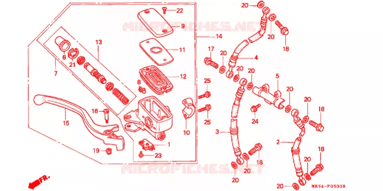 MAITRE CYLINDRE DE FREIN AVANT Honda MOTO 800 PC800 1997  PC800V