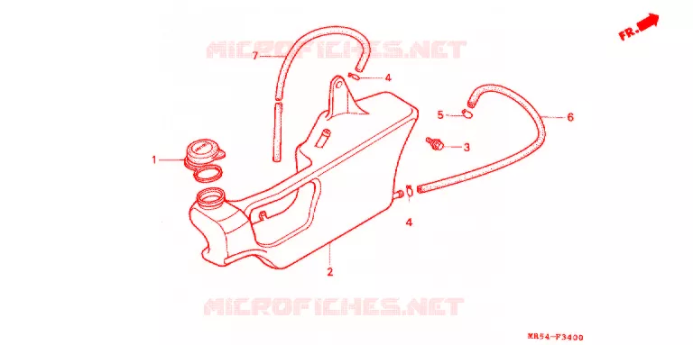 VASE D'EXPANSION Honda MOTO 800 PC800 1997  PC800V