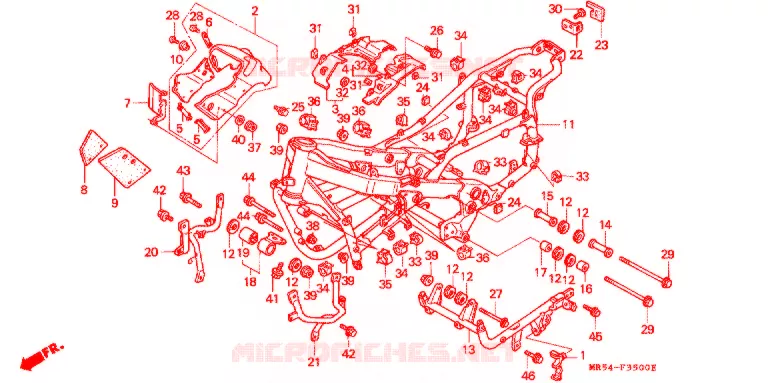 CADRE Honda MOTO 800 PC800 1998  PC800W