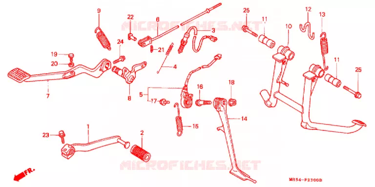 PEDALE Honda MOTO 800 PC800 1998  PC800W