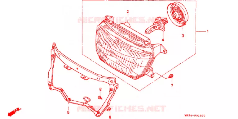 PHARE Honda MOTO 800 PC800 1998  PC800W