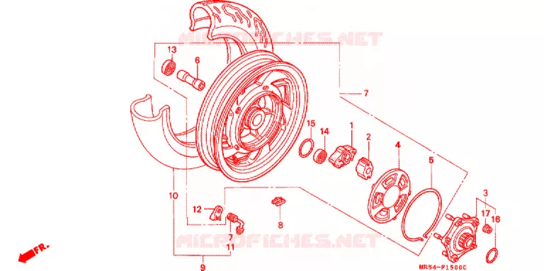 ROUE ARRIERE Honda MOTO 800 PC800 1998  PC800W