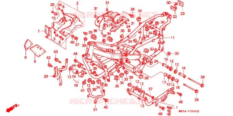 CADRE Honda MOTO 800 PC800 1998  PC800W